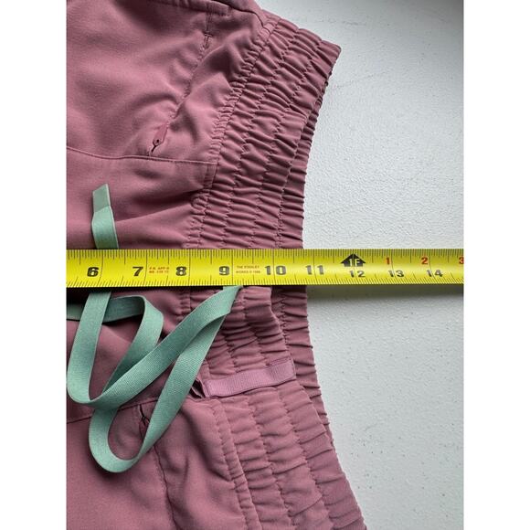 FIGS Scrub Jogger Pants Womens Small Pink Technical Collection Elastic Waist - Picture 10 of 15